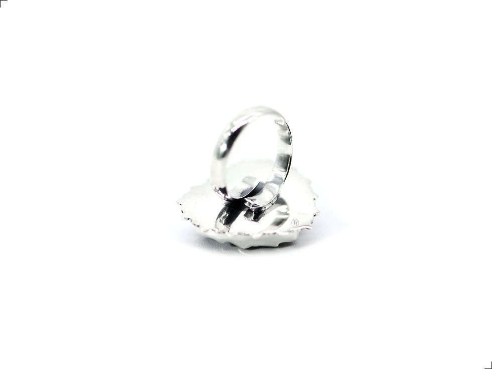 Miniatura: Anillo Drusa Amatista Corazón Plata De 1ra Ley 925