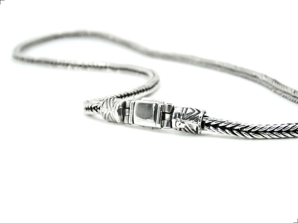 Miniatura: Collar Espiga Broche Grecas Plata De 1ra Ley 925