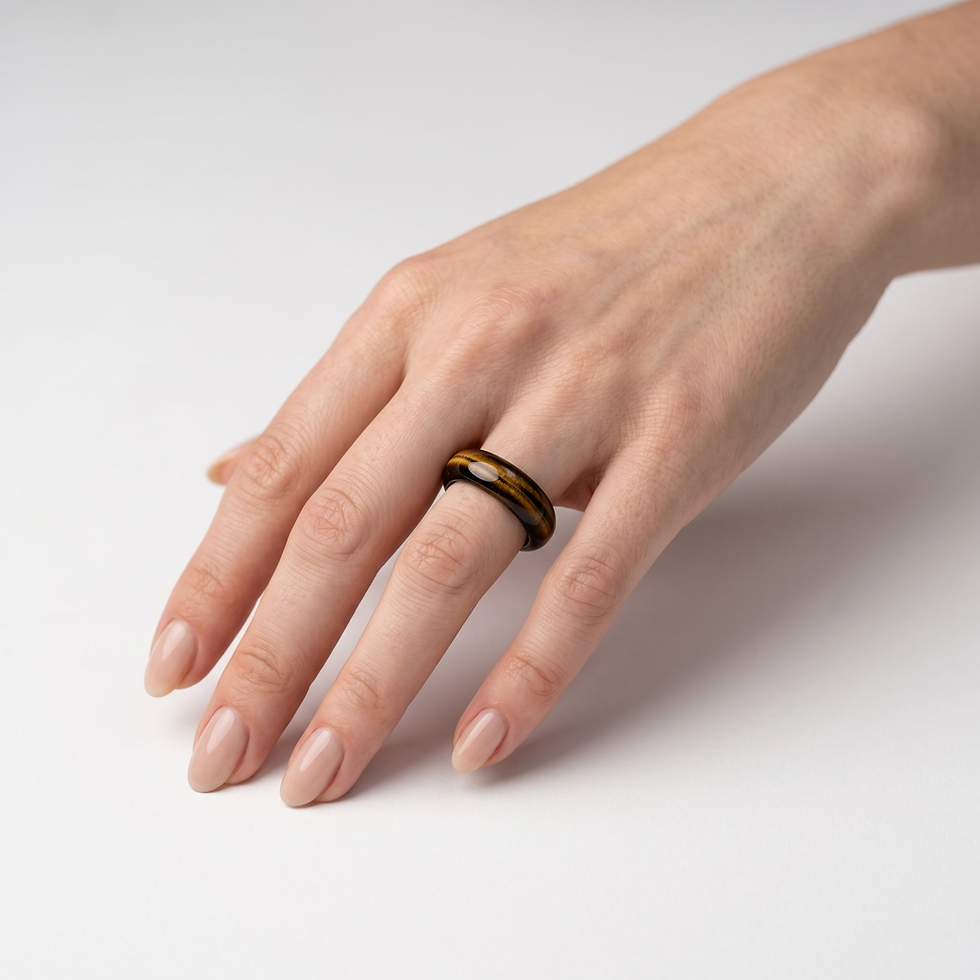 Miniatura: Anillo Ojo De Tigre Naturals