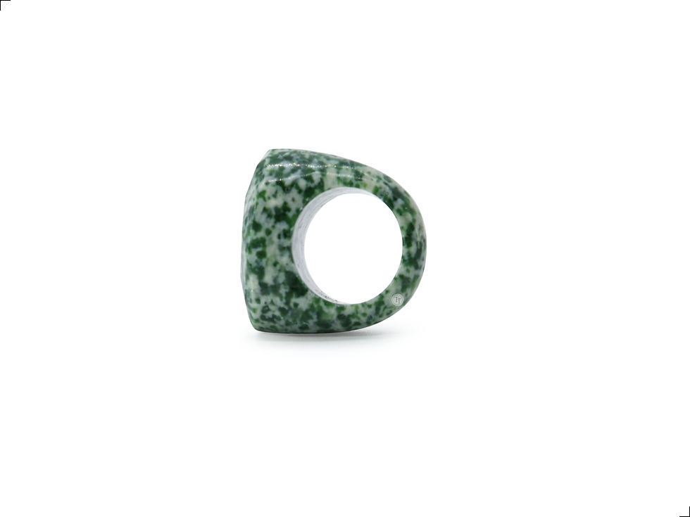 Miniatura: Anillo Jaspe Natural Facetado Irregular