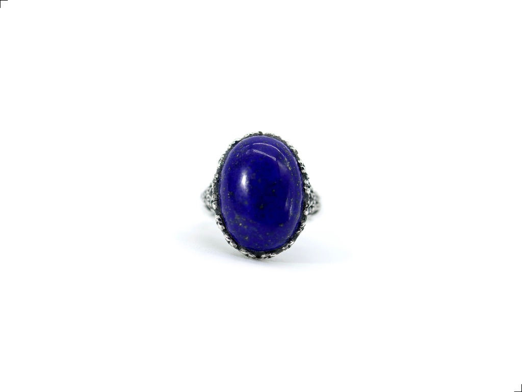 Anillo Lapislazuli Plata 1ra Ley 925 Xenomor