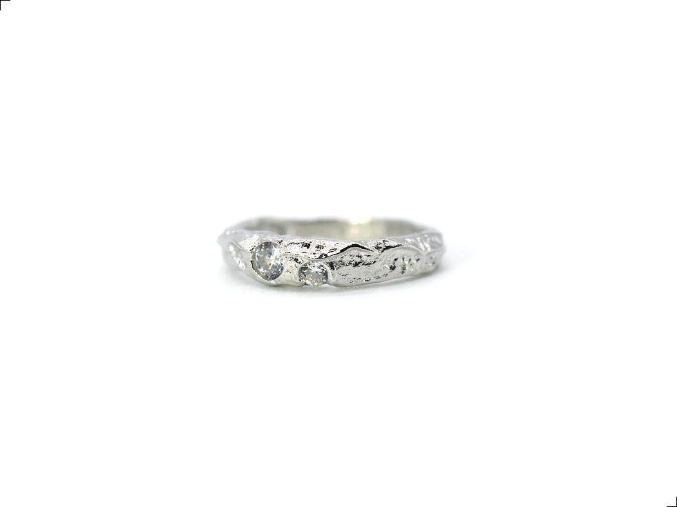 Miniatura: Anillo Plata 1ra Ley 925 Lava 2 Puntos Silver
