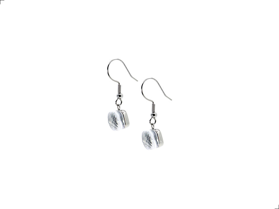 Miniatura: Aretes Cuarzo Nano Titanio 18k Nudo