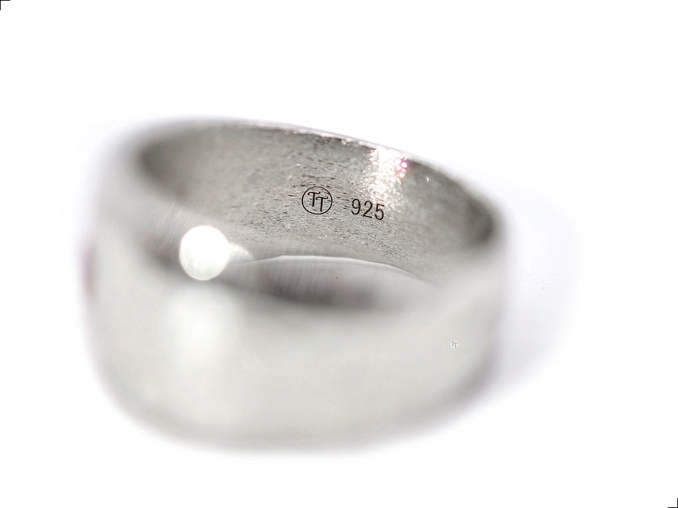 Miniatura: Anillo Rubí Plata De 1ra Ley 925 Martelé