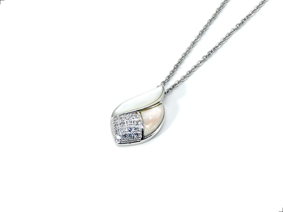 Miniatura: Collar Madre Perla Plata 1ra Ley 925 Paloma