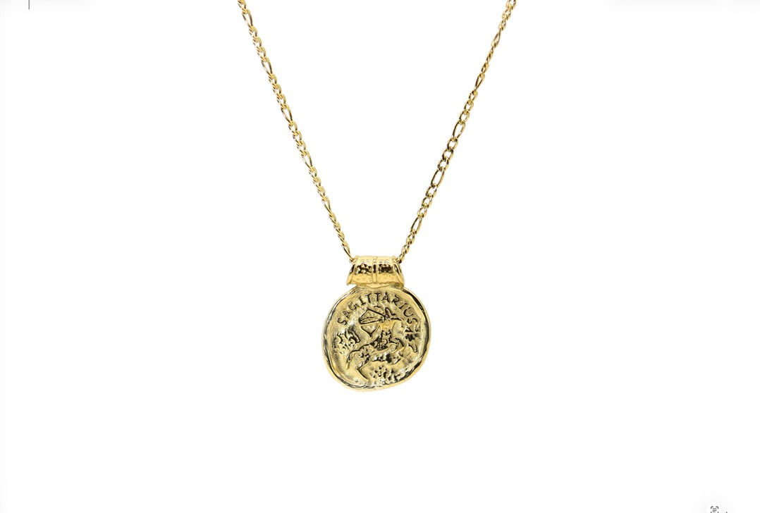 Collar Medallón Signo Sagitarius Titanio 18k