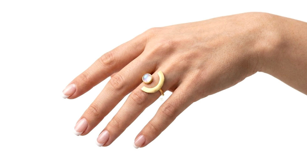 Miniatura: Anillo Òpalo Plata 1ra Ley 925 Gold Òrbita