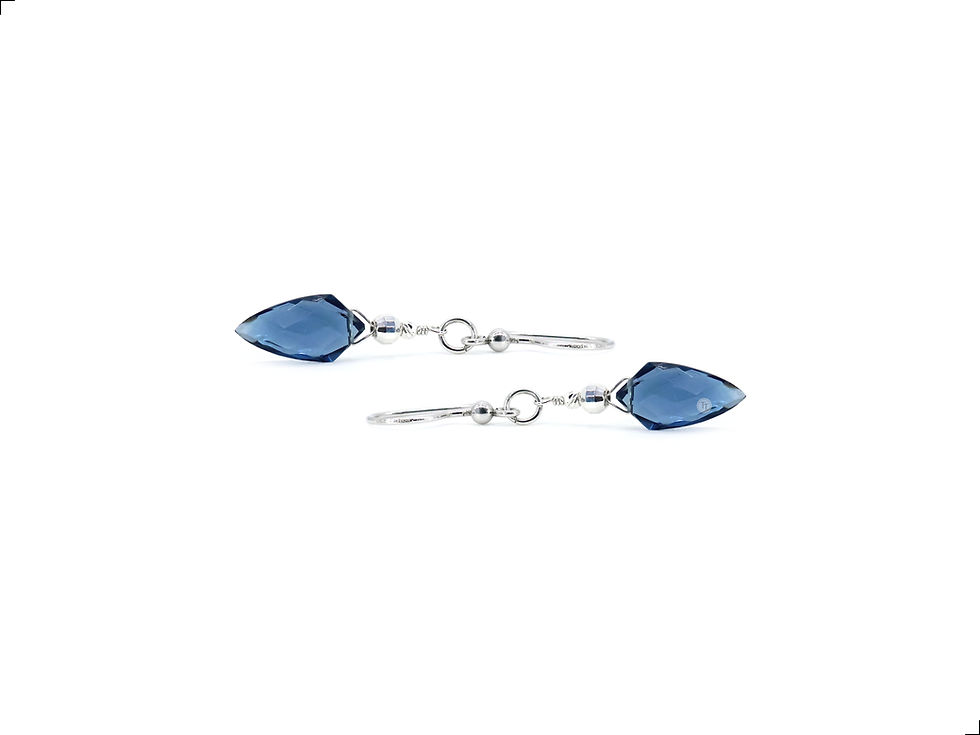 Miniatura: Aretes Topaz Plata 1ra Ley 925 Drop Facetated