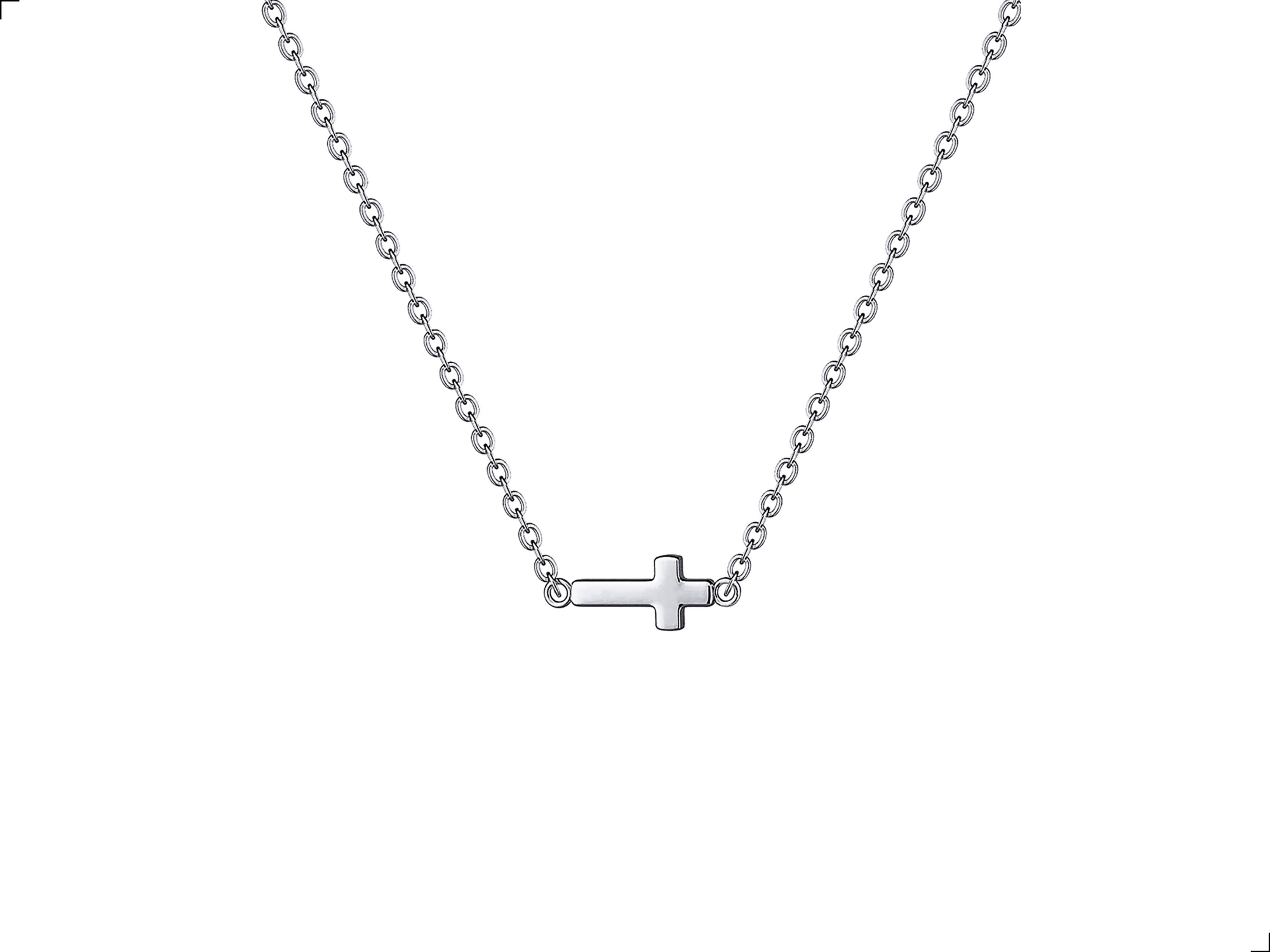 Cadena Cruz Titanio 18k