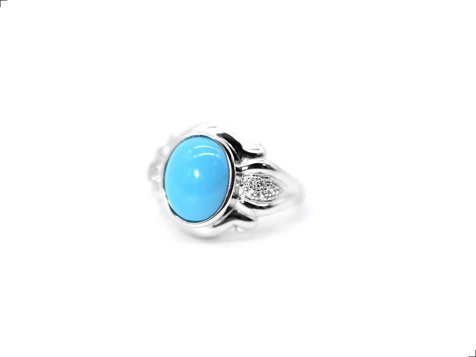Miniatura: Anillo Turquesa Plata 1ra Ley 925 Griff
