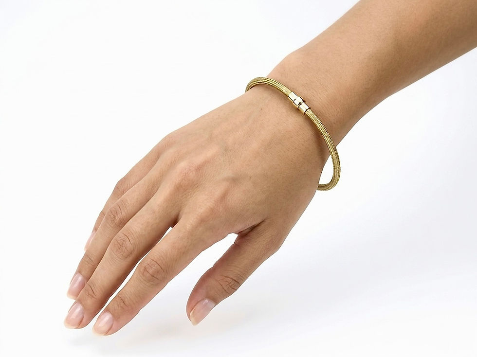 Miniatura: Brazalete Plata 1ra Ley 925/14k Mesh