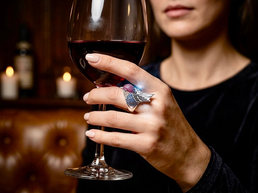 Miniatura: Anillo Pajaro Cristal Tchécoslovaque