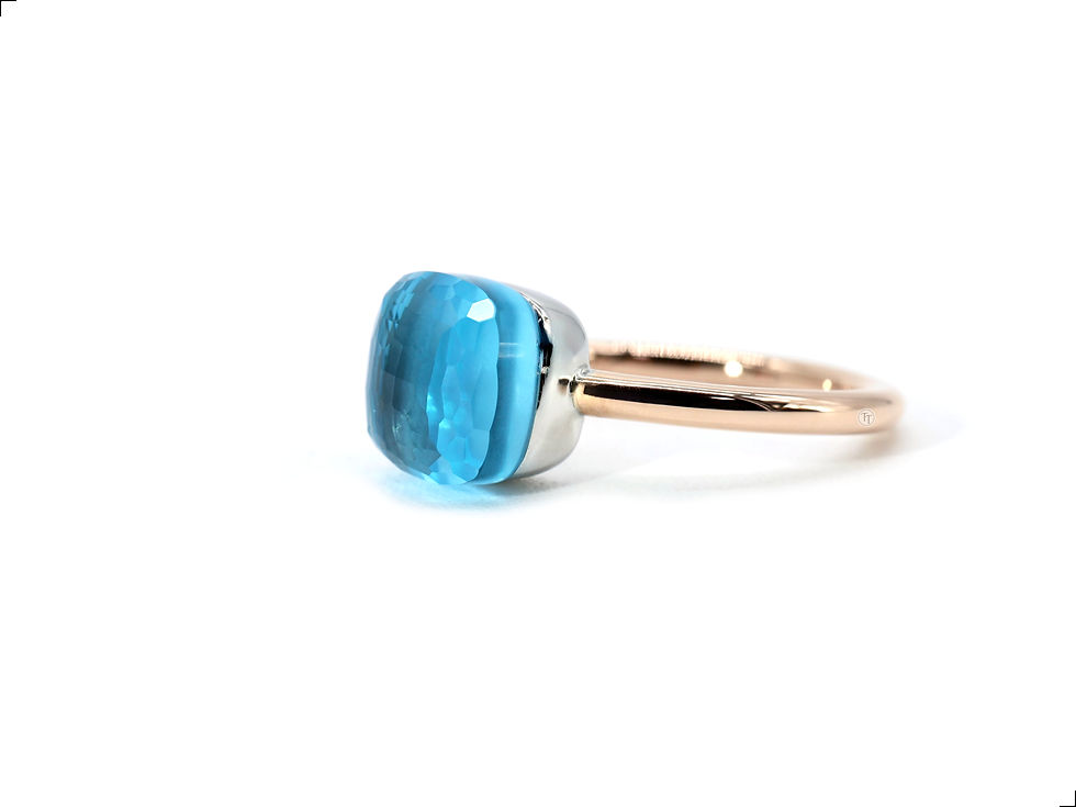 Miniatura: Anillo Solitario Topaz Sky Plata 1ra Ley 925