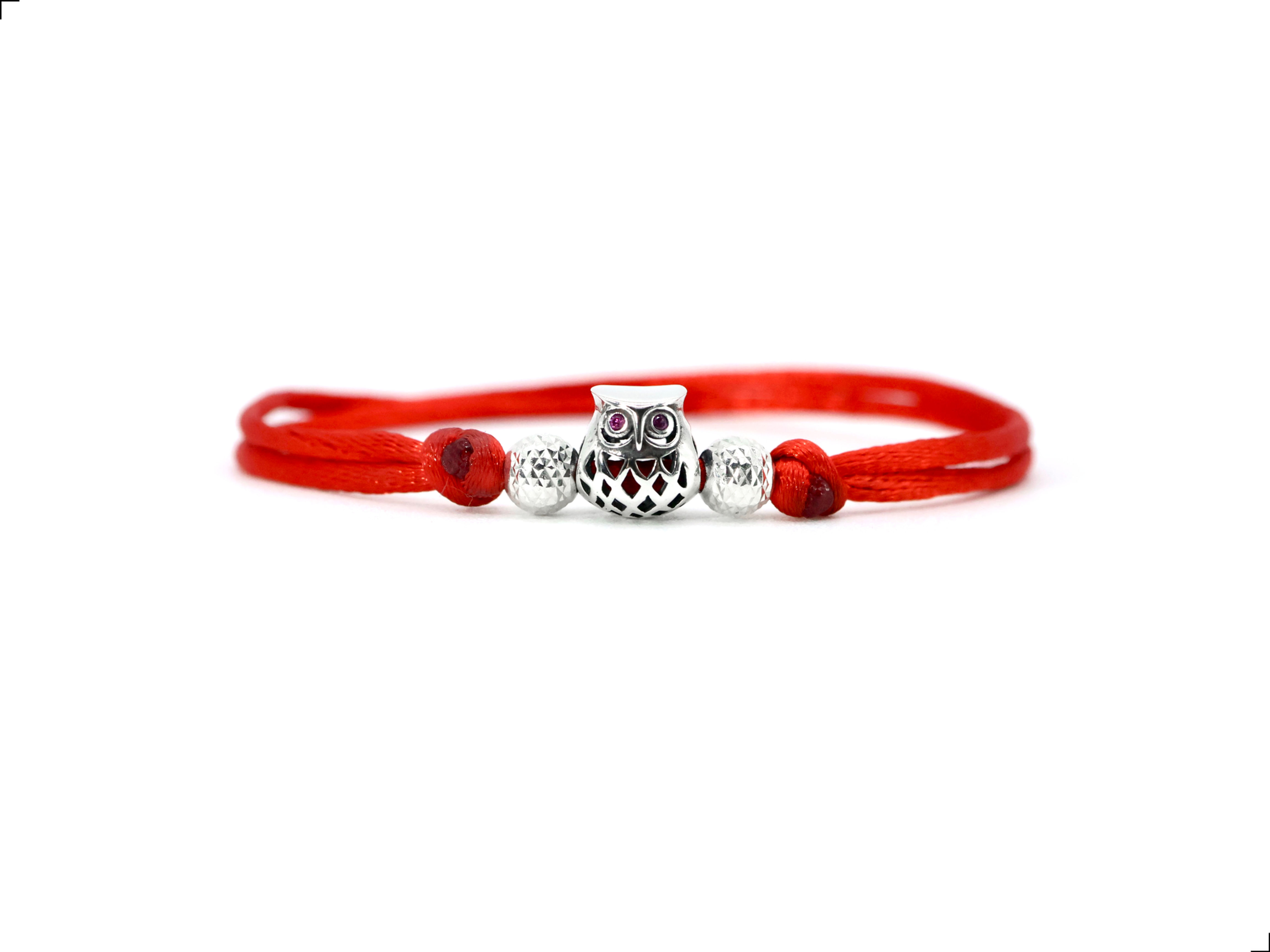Pulsera Búho Sabiduría Plata 1ra Ley 925