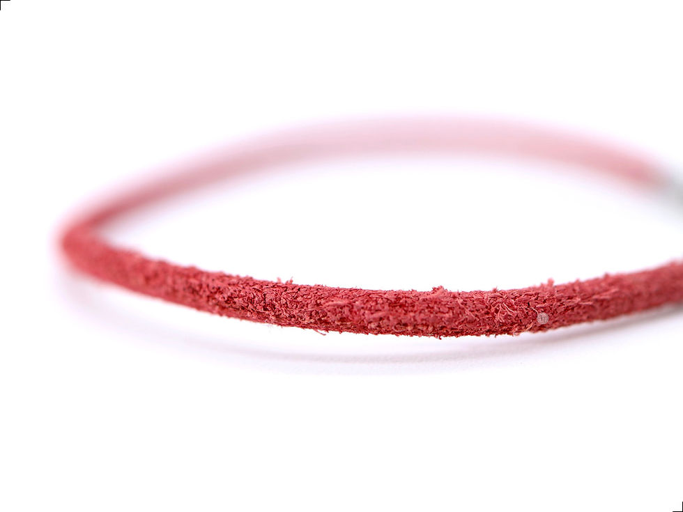 Miniatura: Pulsera Cuero Natural Red Titanio 18k