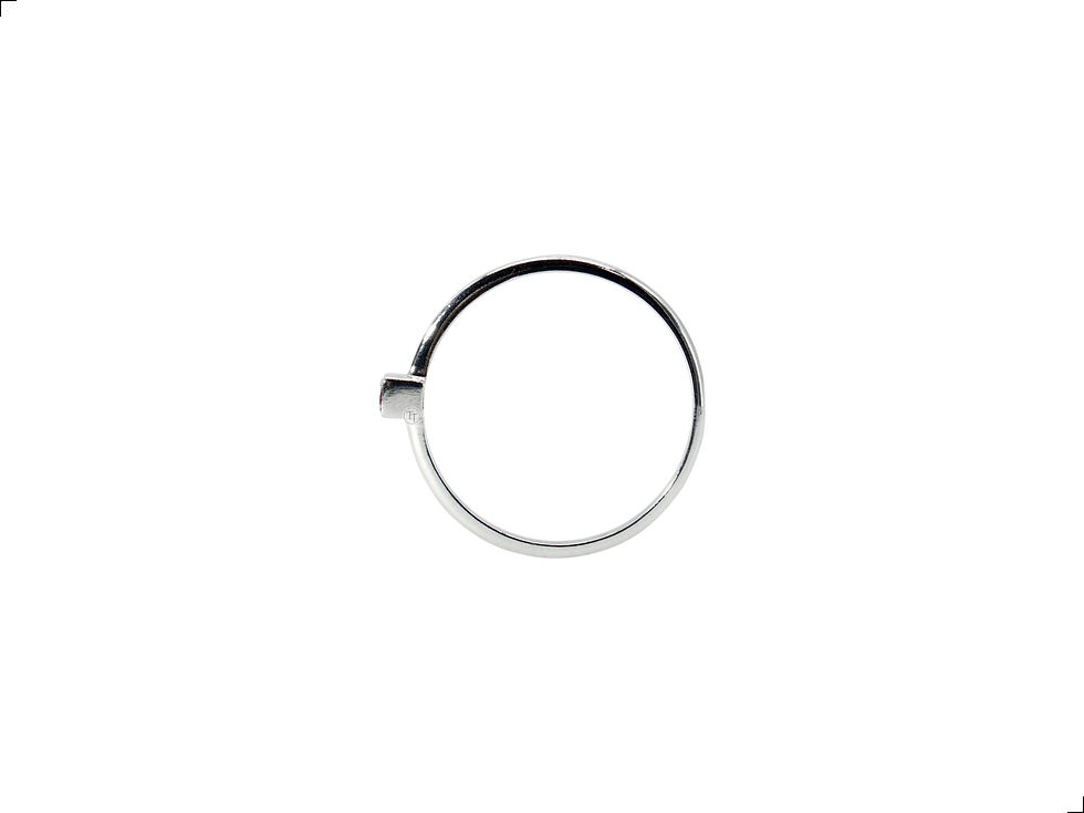 Miniatura: Anillo Esmeralda Plata 1ra Ley 925 Carré