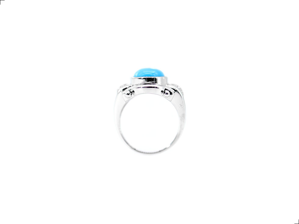 Miniatura: Anillo Turquesa Plata 1ra Ley 925 Griff