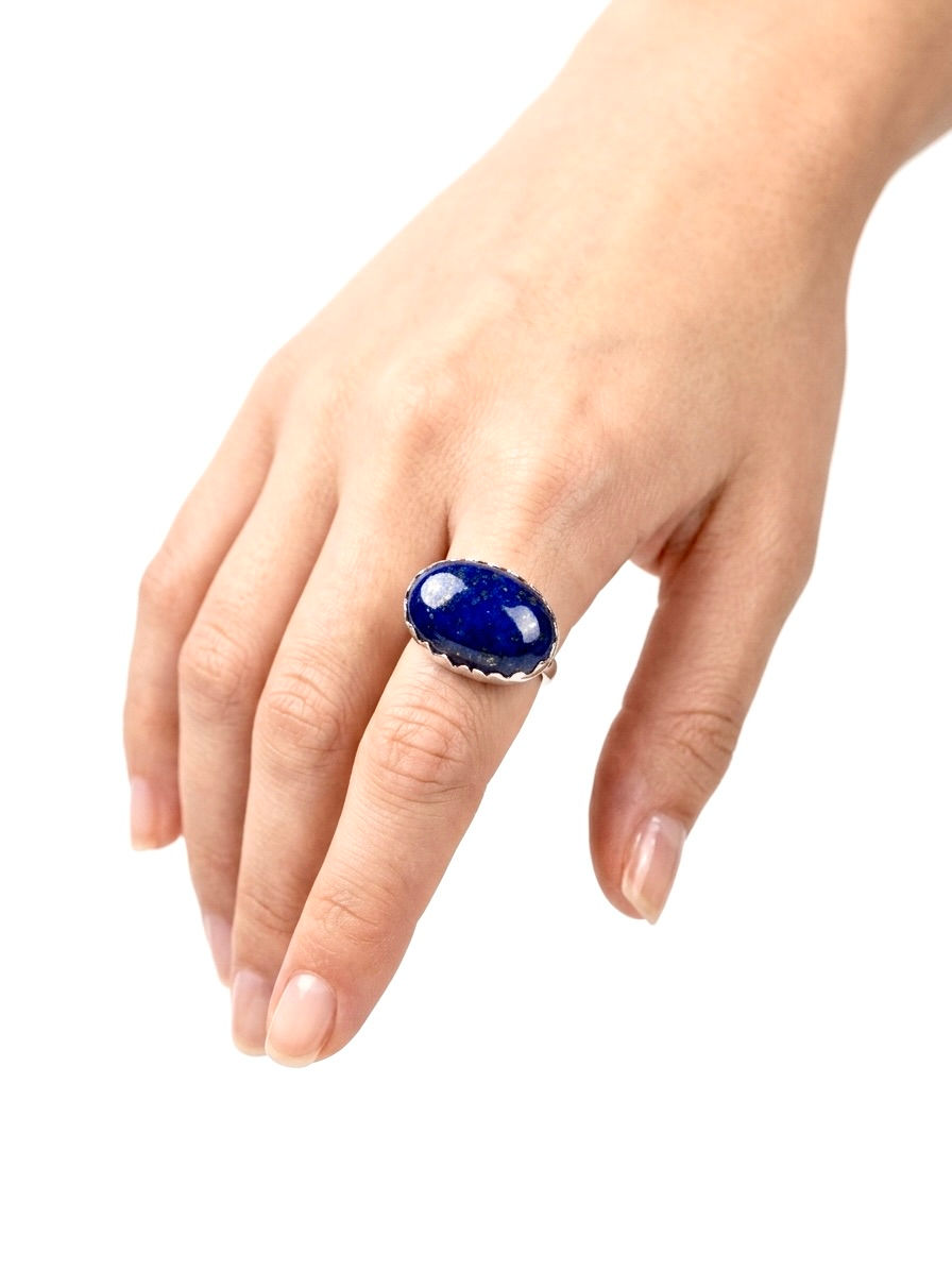 Miniatura: Anillo Lapislázuli Plata 1ra Ley 925 Xeno
