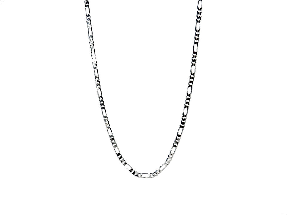 Miniatura: Cadena Plata 1ra Ley 925 Figaro 55 Cms
