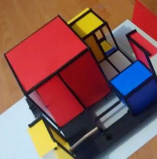 Póster «Composición De Piet Mondrian Con Rojo, Amarillo, Azul Y Negro