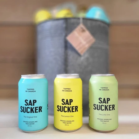 Sapsucker. An organic, sparkling maple tree water with a subtle bubble and slightest hint of natural sweetness.