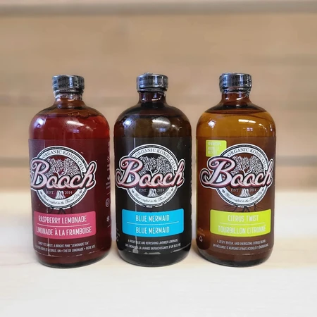 Booch! Organic and Local. Kombucha... enhancing those gut friendly microbes.