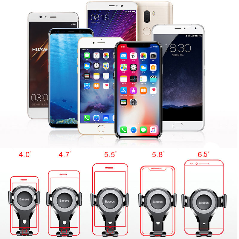 Miniatura: Suporte Veicular Baseus Gravity para Celular – Fixação Automática para Carro
