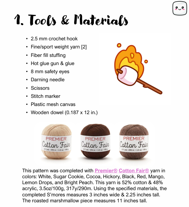 Thumbnail: S'mores and Roasted Marshmallow Amigurumi Crochet Pattern