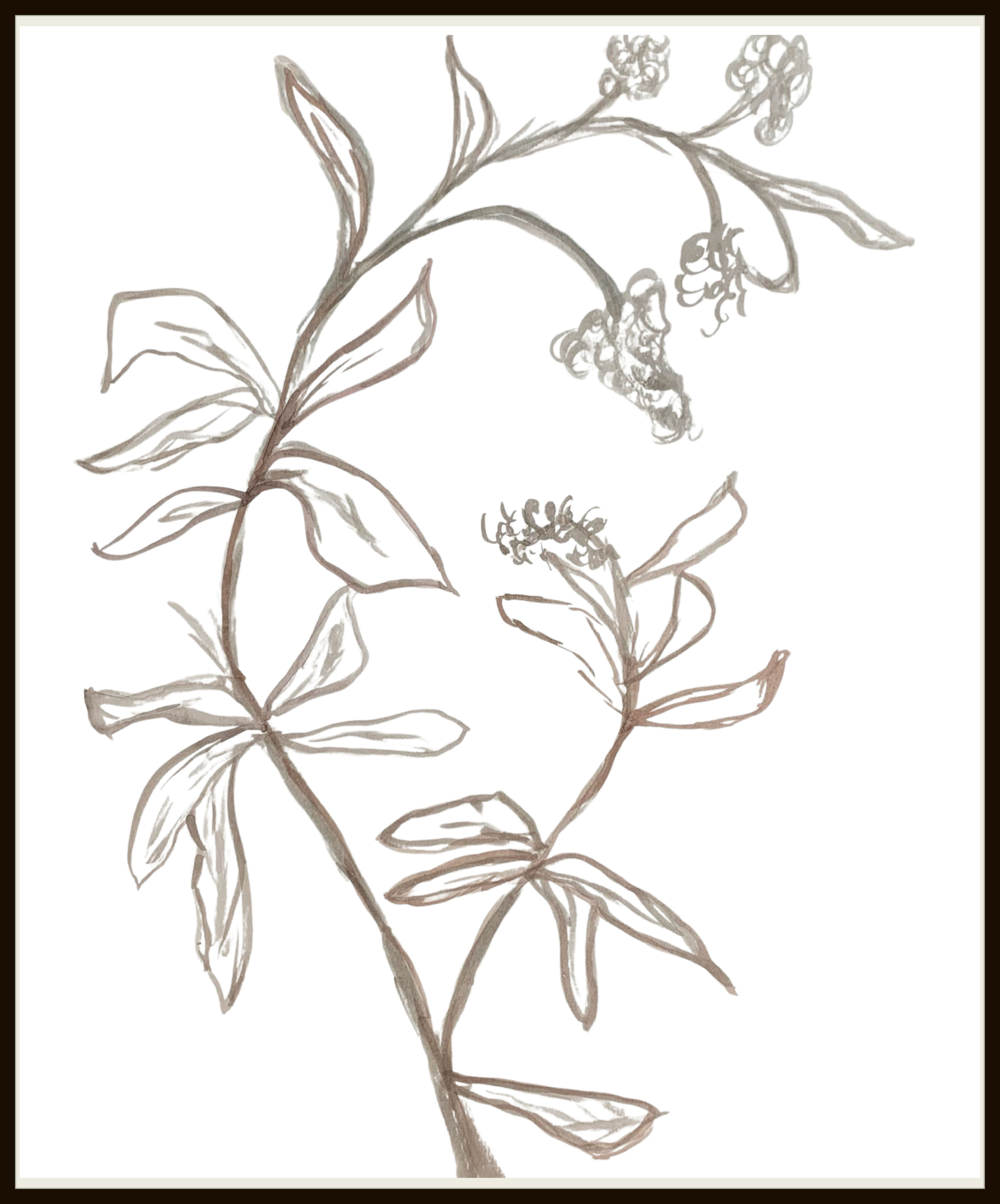 "Bent" Digital Print . Brown