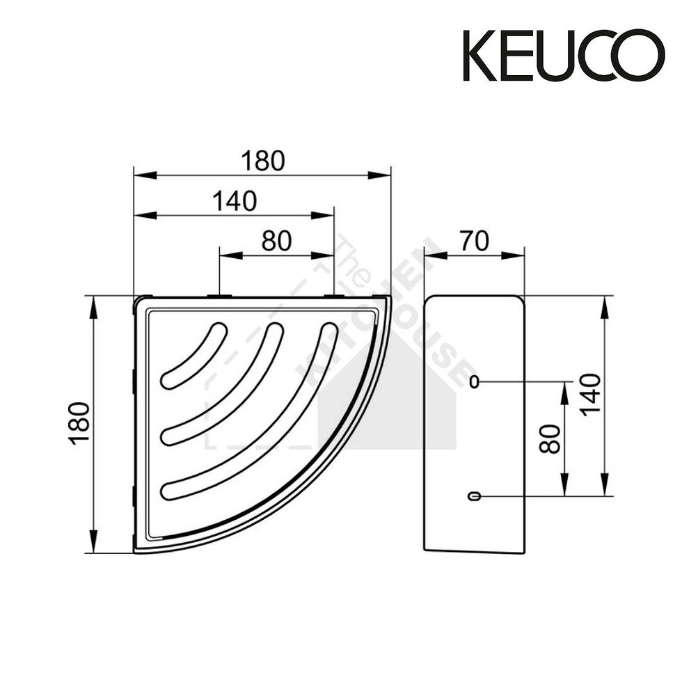縮圖：KEUCO New Elegance 轉角置物架 KU11657010000