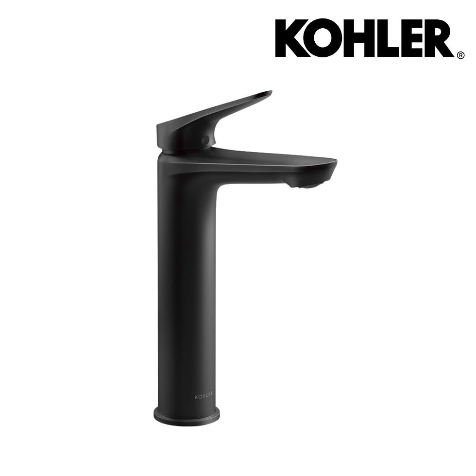 縮圖：KOHLER FLUENCE 單槍加高面盆龍頭-K-33822T-4 共4色  K-33811T-4-BL黑 K-33811T-4-CP鉻 K-33811T-4-AF法藍金 K-33811T-4-BN羅曼銀