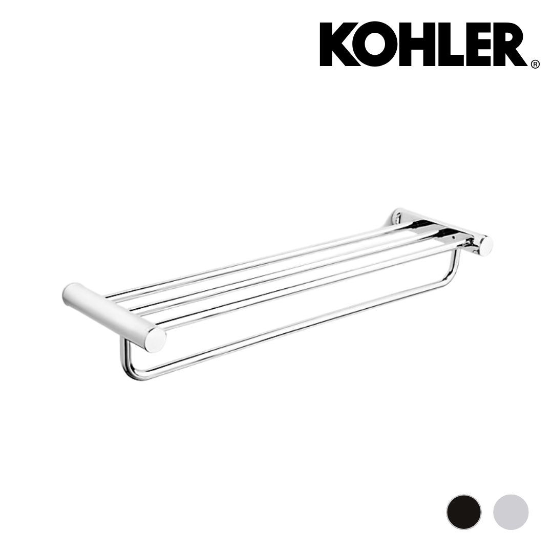 KOHLER July 60cm 雙層毛巾架-K-45400T-CP鉻K-45400T-BL黑