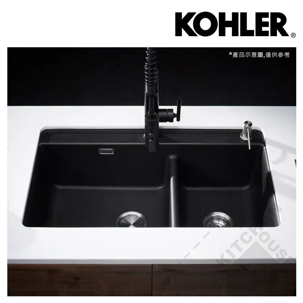 縮圖：KOHLER Cairn Neoroc 花崗岩兩用雙槽-下崁-上放-K-27815T-2HD-UM1