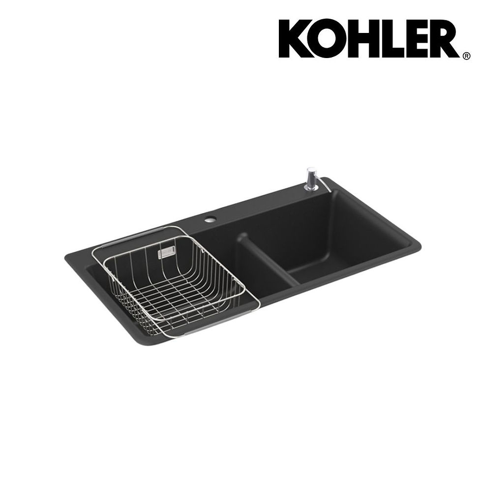 KOHLER Cairn Neoroc 花崗岩兩用雙槽-下崁-上放-K-27815T-2HD-UM1