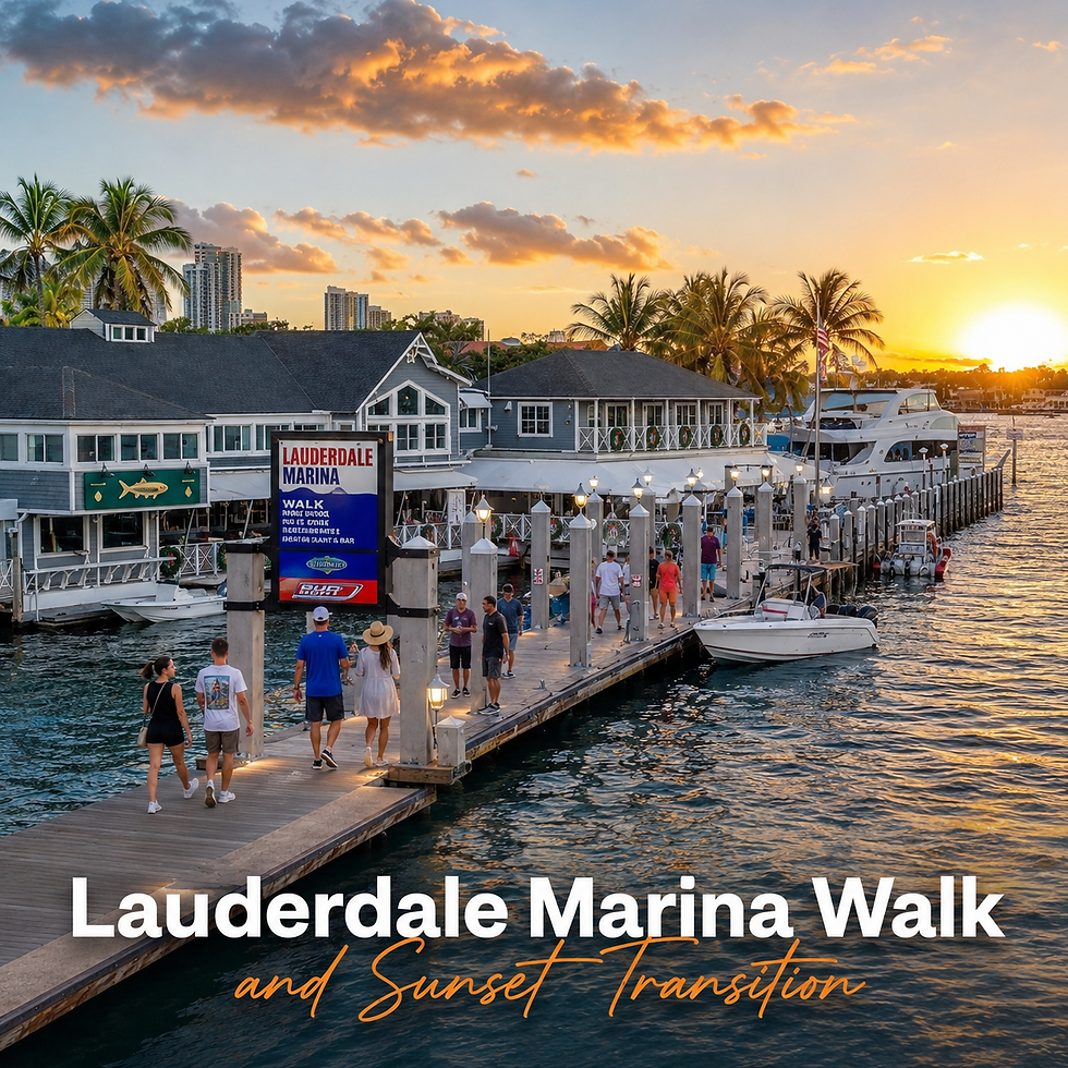 Lauderdale Marina sunset stroll
