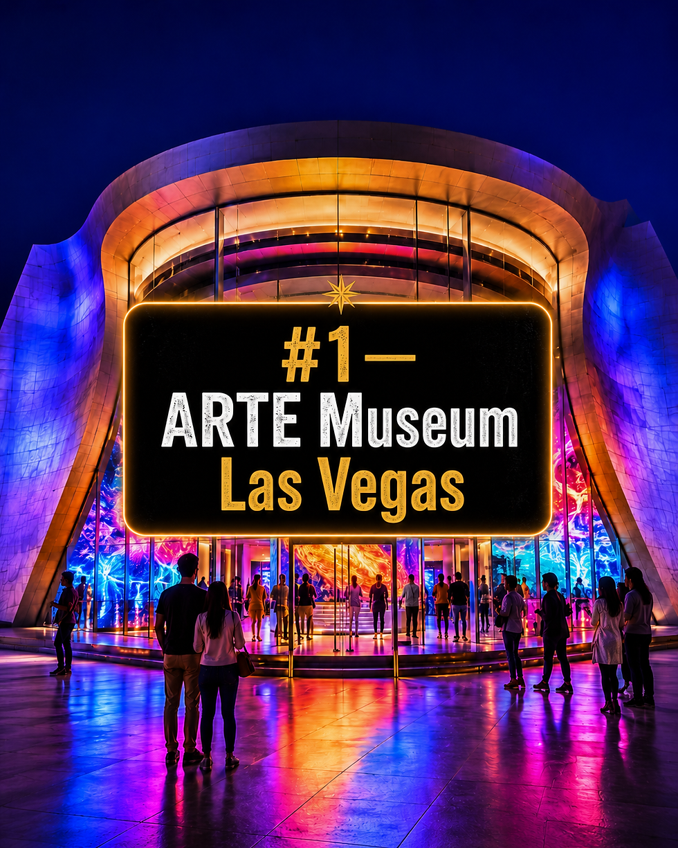 Arte Museum in Las Vegas at night