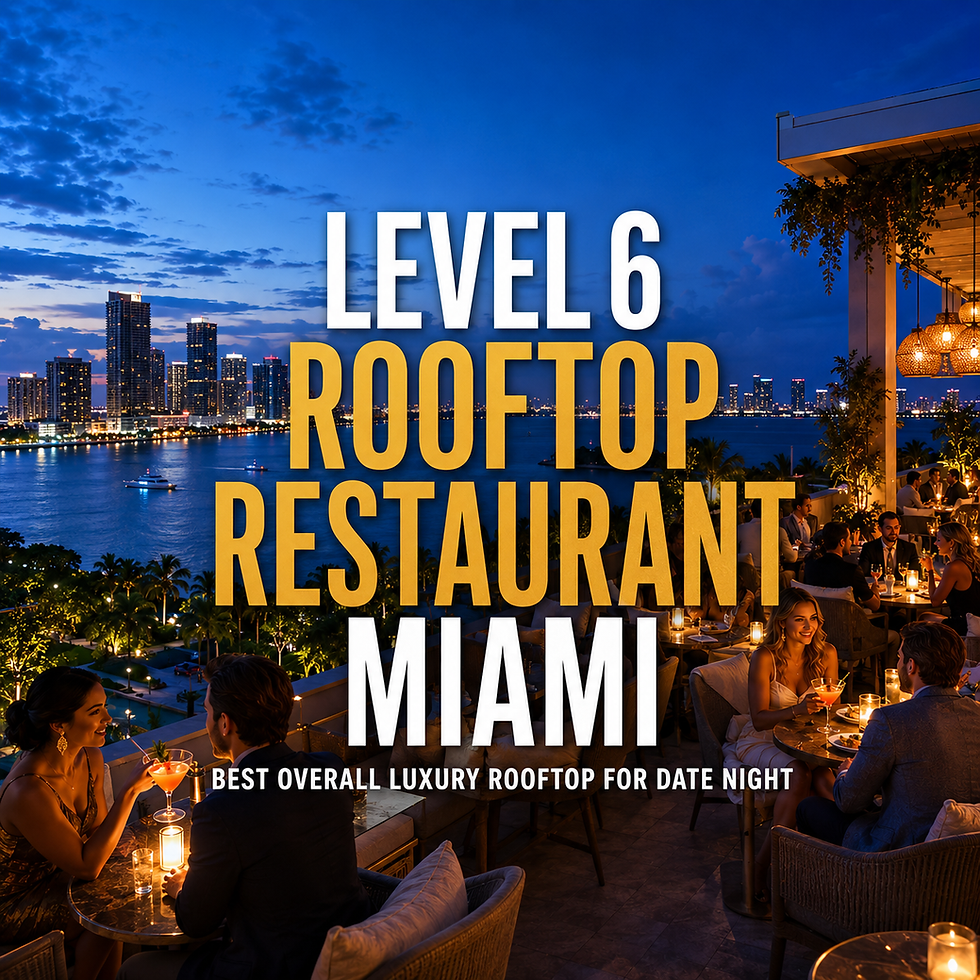 Level 6 rooftop restaurant in Miami