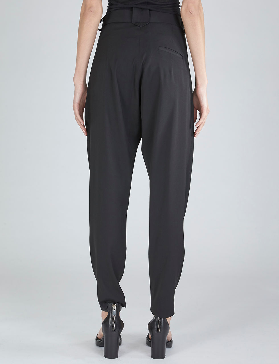 Thumbnail: Black Pleated Trousers