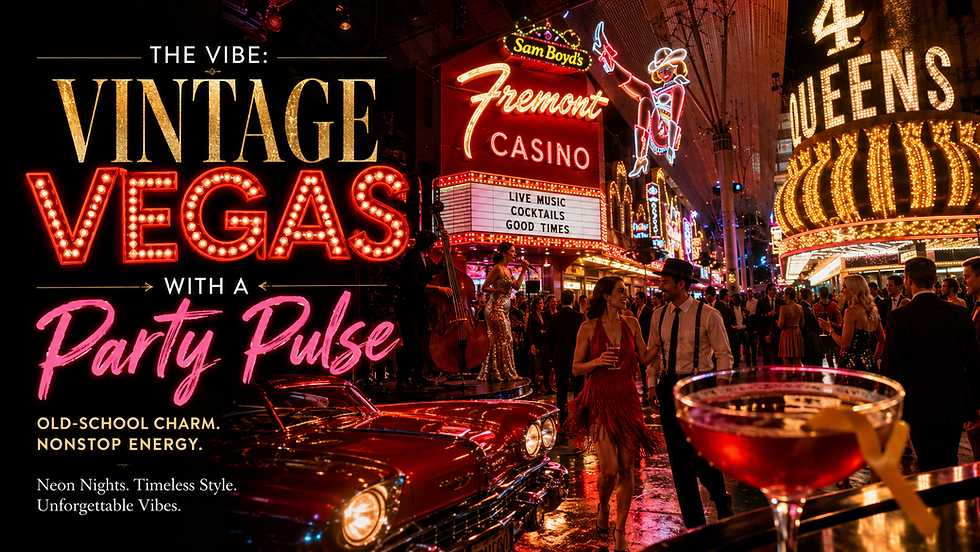 Vintage Vegas neon nightlife party