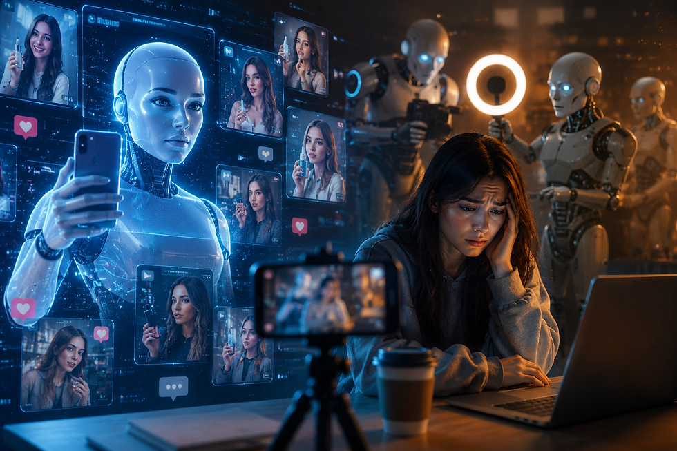AI dominance over a content creator