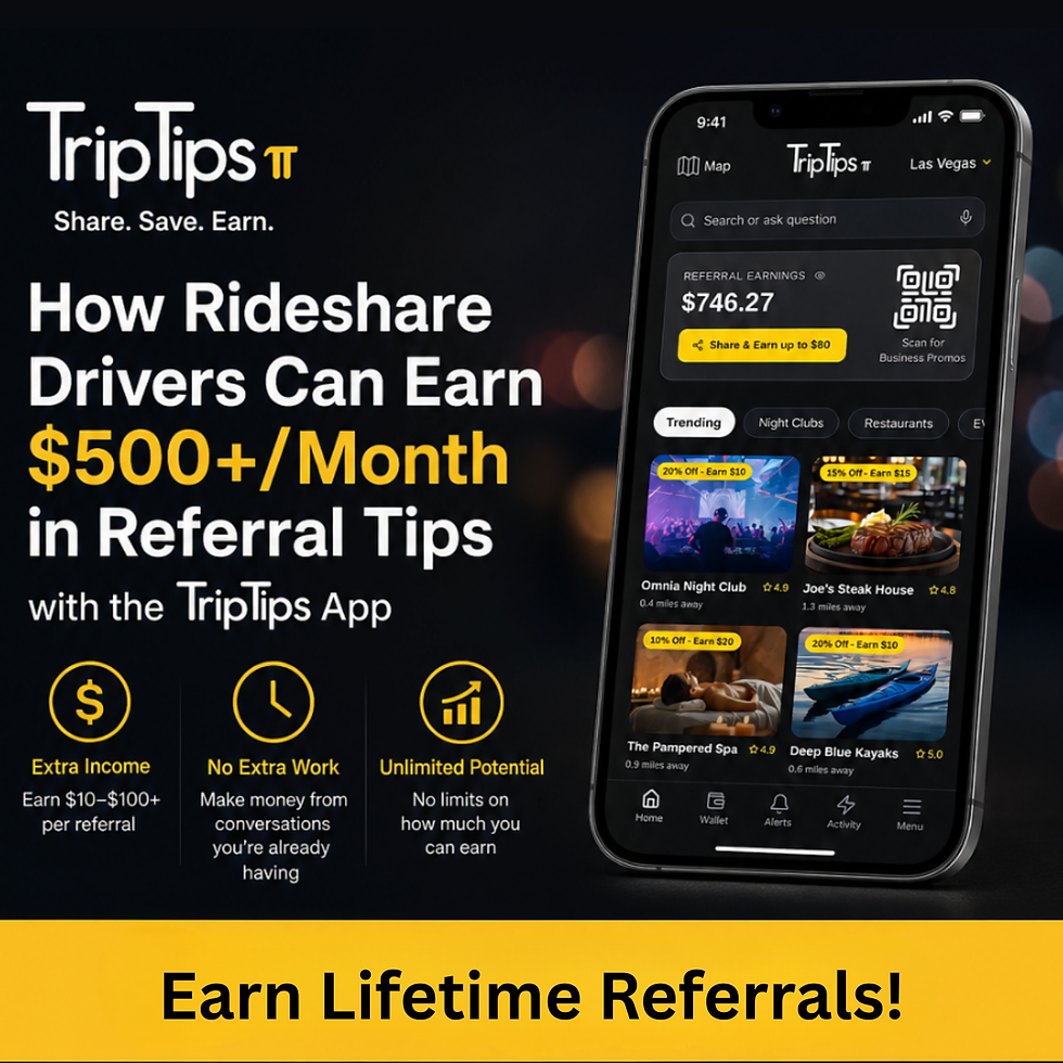 TripTips mobile app Share. Save. Earn.