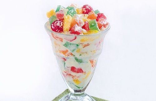 Fruit Pandan Ice Cream Salad Recipe
