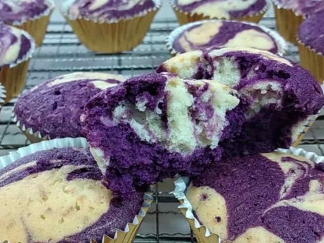 Ube Cheese Condensed Milk Cupcakes Recipe