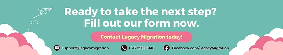 Legacy Migration contact banner encouraging visitors to take the next step and complete the enquiry form for migration support.