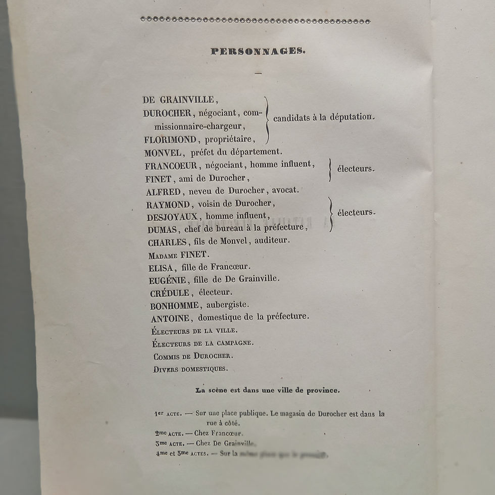 Miniature : A. R. [Alexis ROUSSET] « La bataille électorale ou les marionnettes politiques »