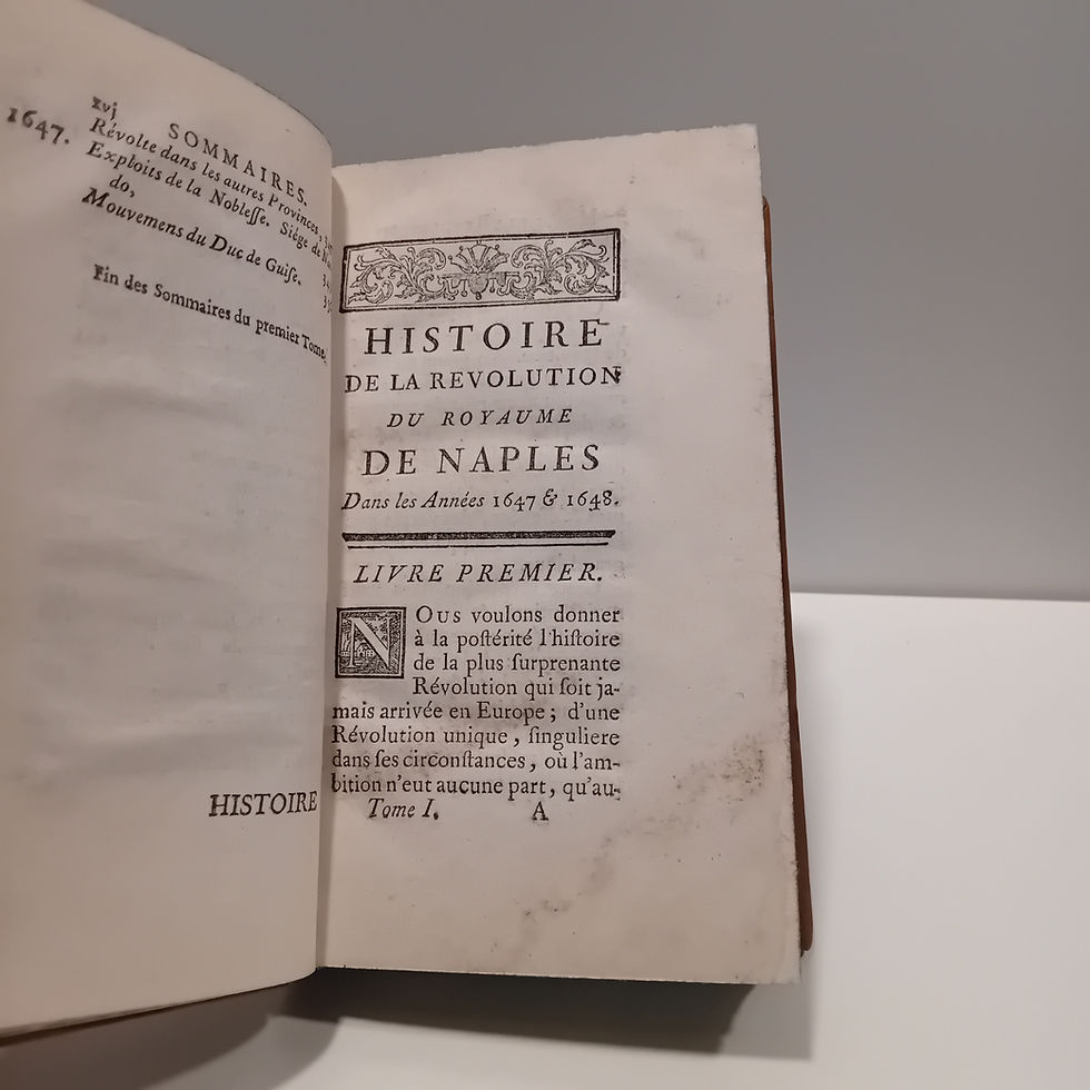 Miniature : LUSSAN Mademoiselle de « Histoire de la Révolution du royaume de Naples »