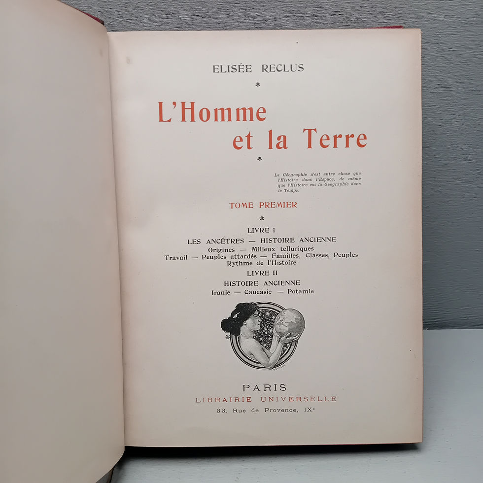 Miniature : RECLUS Élisée « L’Homme et la Terre » - 6 volumes