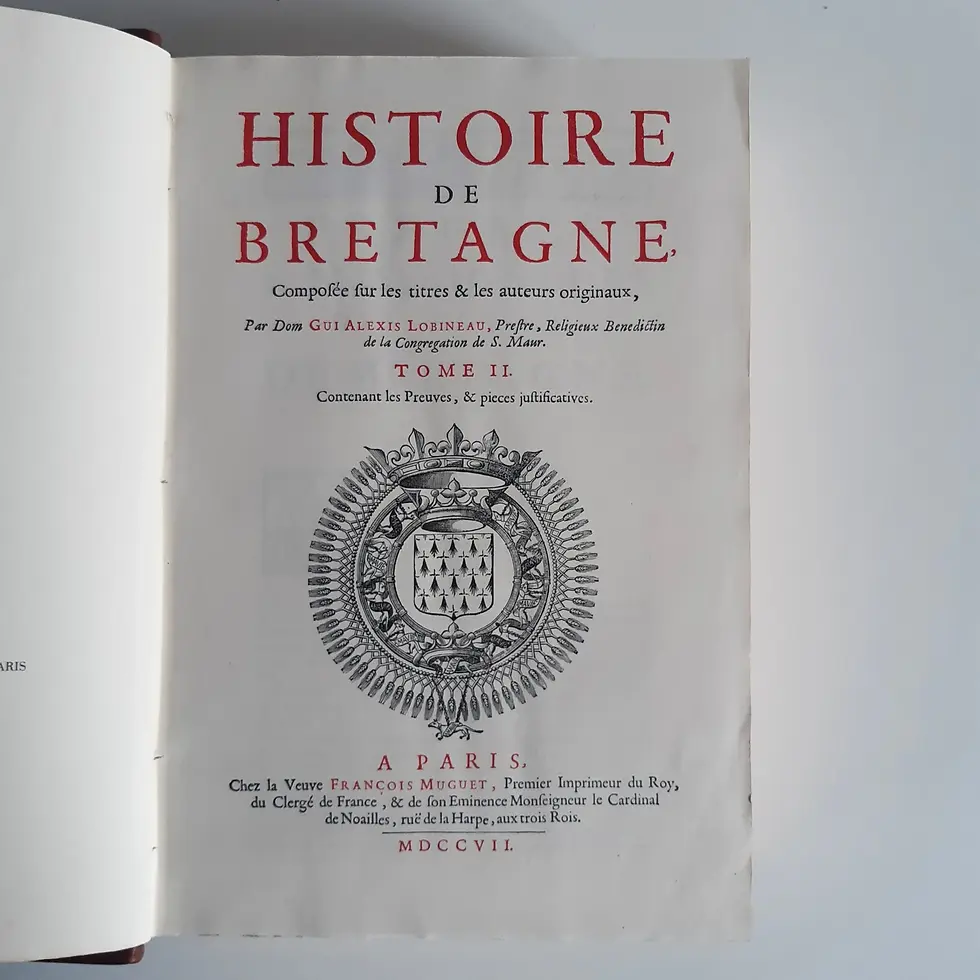 Miniature : LOBINEAU Gui Alexis Dom « Histoire de Bretagne »