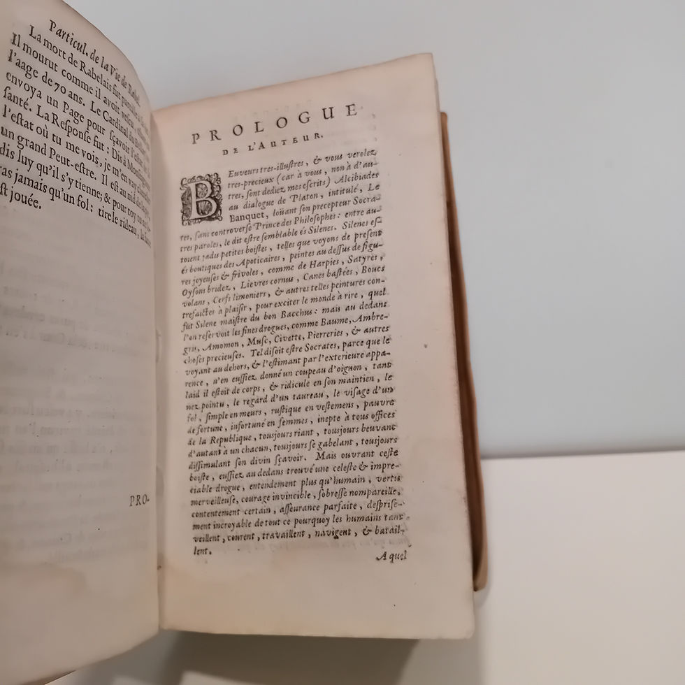 Miniature : RABELAIS « Les œuvres de M. François Rabelais, Docteur en Médecine » - 1663