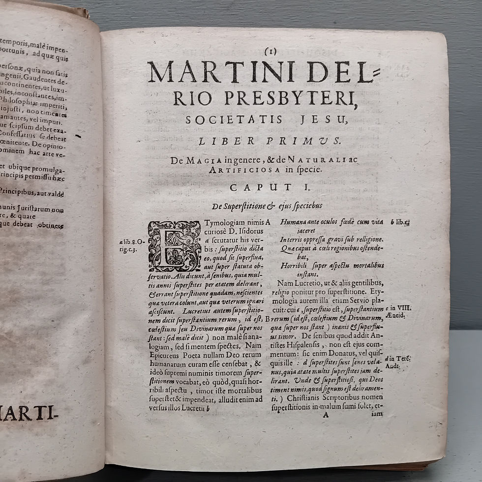 Miniature : DELRIO Martin Antonio « Disquisitionum Magicarum Libri Sex »